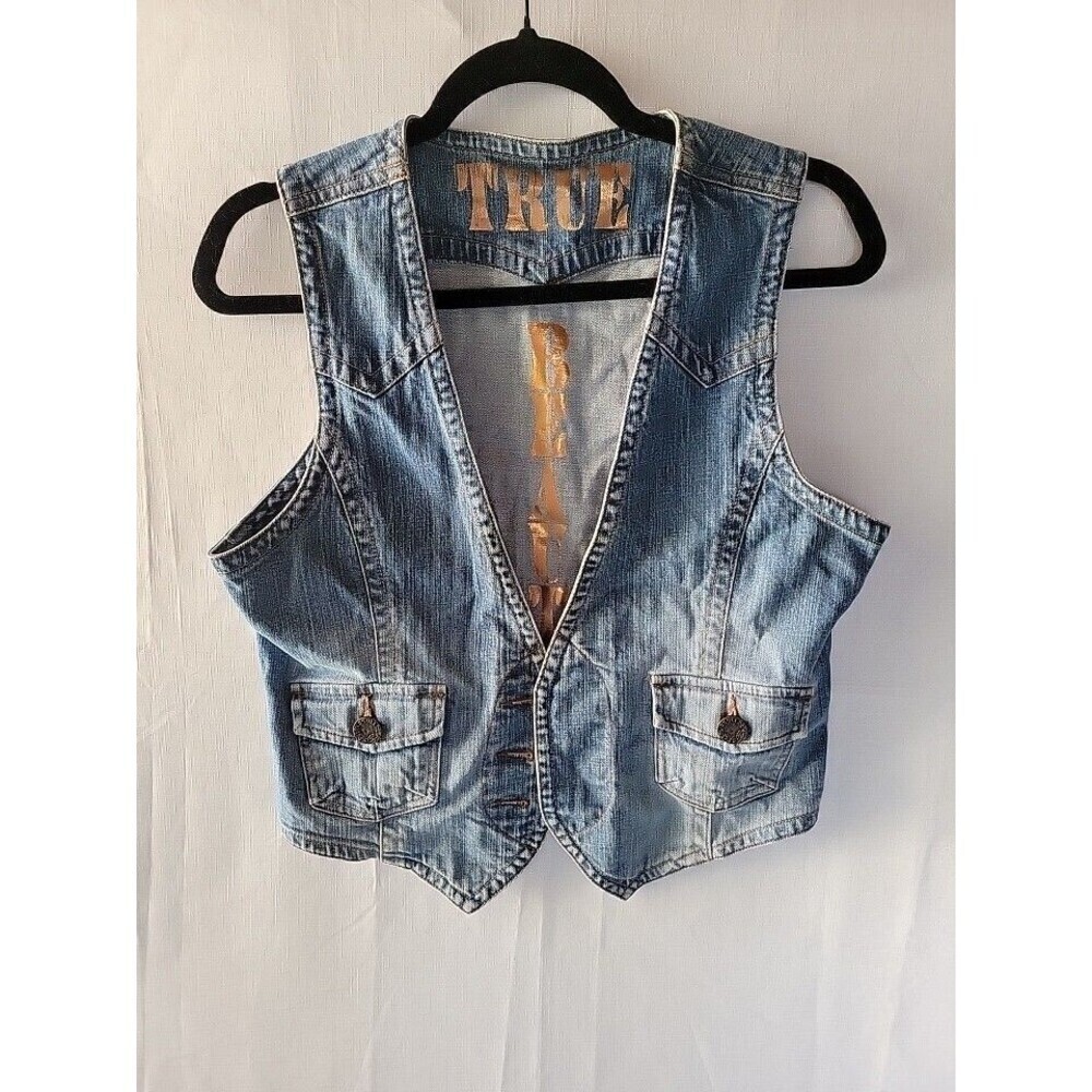 True Beauty Women's  Vest Vintage denim Size 11/12
